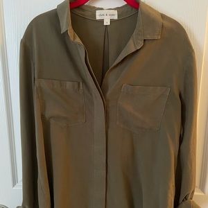 Cloth&Stone Hunter Green Button Up